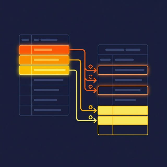 Merge pattern: staging records matched against target by business key, updating or inserting